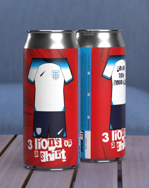 England Home Kit Inspired Beer 6x440ml can pack