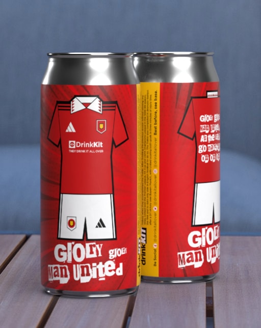 Manchester United Home Kit Inspired Beer 6x440ml can pack