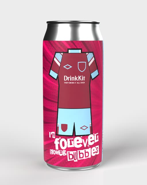 West Ham Home Kit Inspired Beer 6x440ml can pack